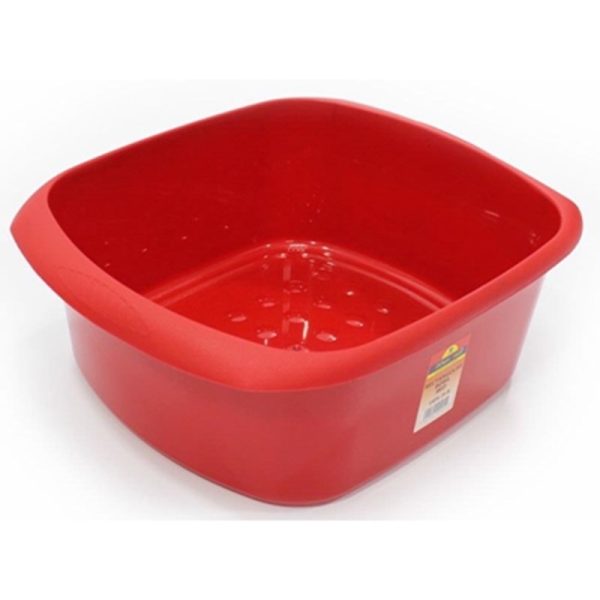 TML RECTANGULAR BOWL 11L GLITTER RED