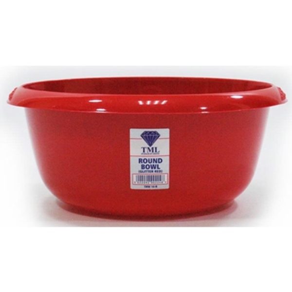 TML ROUND BOWL 8L GLITTER RED