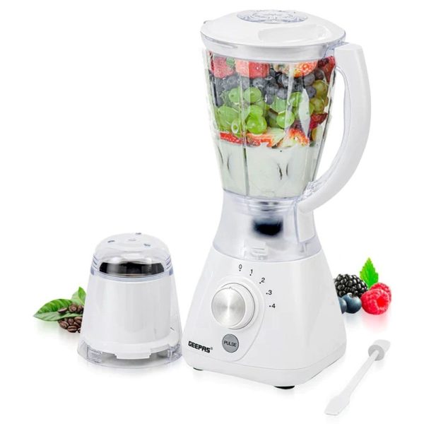 GEEPAS 2 IN 1 BLENDER AND MILL 500W WHITE