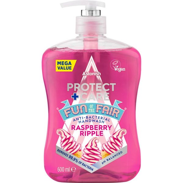 ASTONISH HAND WASH RASPBERRY RIPPLE 600ML PACK OF 12