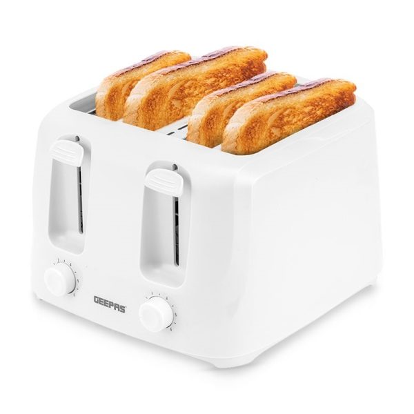 GEEPAS 4 SLICE WHITE TOASTER