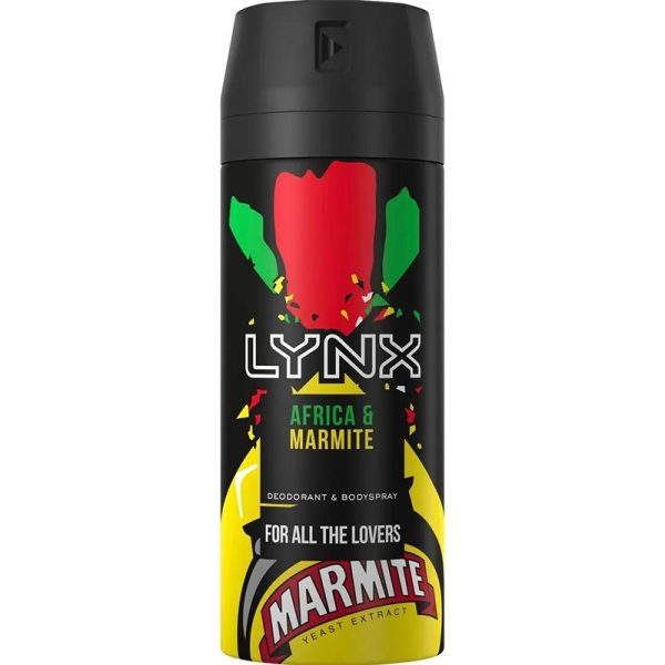 LYNX BODY SPRAY AFRICA MARMITE 150ML PACK OF 6