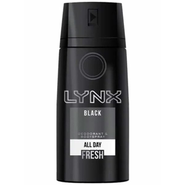 LYNX BODY SPRAY BLACK 150ML PACK OF 6