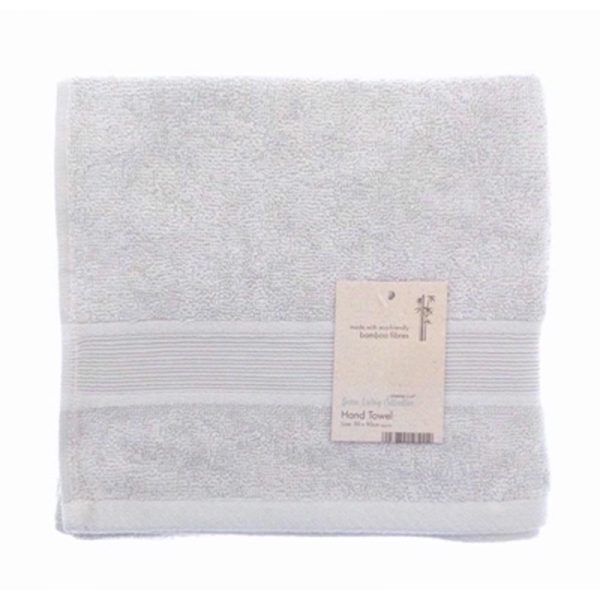 COUNTRYCLUB HAND TOWEL BAMBOO SILVER