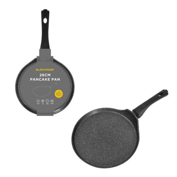 BLACKMOOR FLAT PAN 26CM BLACK