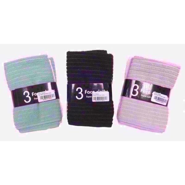 COUNTRYCLUB MICRO SOFT FACE 3 CLOTHS PACK OF 12