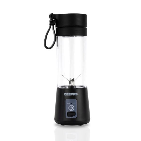 GEEPAS RECHARGEABLE PORTABLE BLENDER BLACK 330ML GSB44111UK-BK