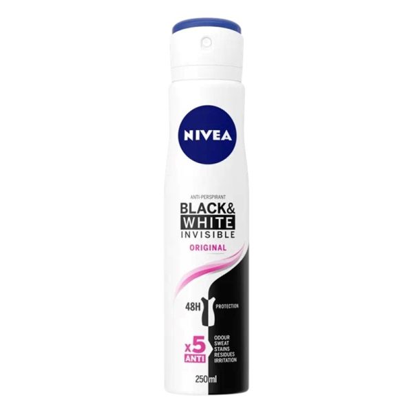 NIVEA DEO B&W INVISIBLE WOMEN 250ML PACK OF 6