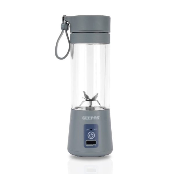 GEEPAS RECHARGEABLE PORTABLE BLENDER GREY 330ML GSB44111UK-GR