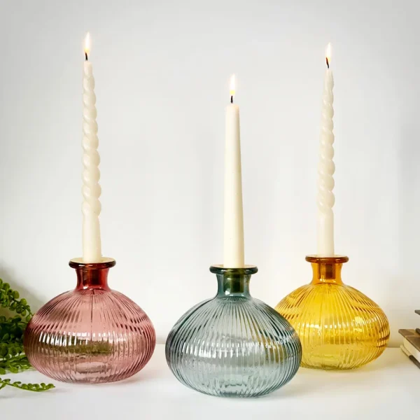 DINNER CANDLE HOLDER BOHO SET OF 3