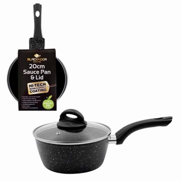 BLACKMOOR STONE SAUCE PAN & LID 20CM