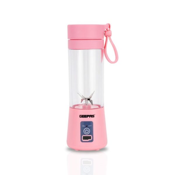 GEEPAS RECHARGEABLE PORTABLE BLENDER PINK 330ML GSB44111UK-PK