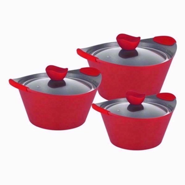 CAIA DIECAST STOCK POT S/3 RED