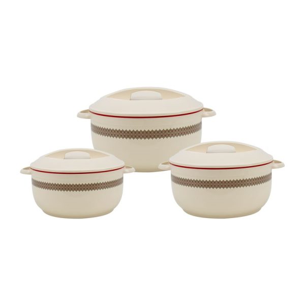 CELEBRITY DIX INSULATED CASSEROLE SET 3PC BEIGE 7.5L - 12L - 16L