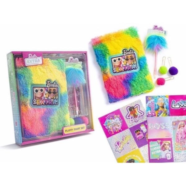 BARBIE EXTRA FLUFFY DIARY SET