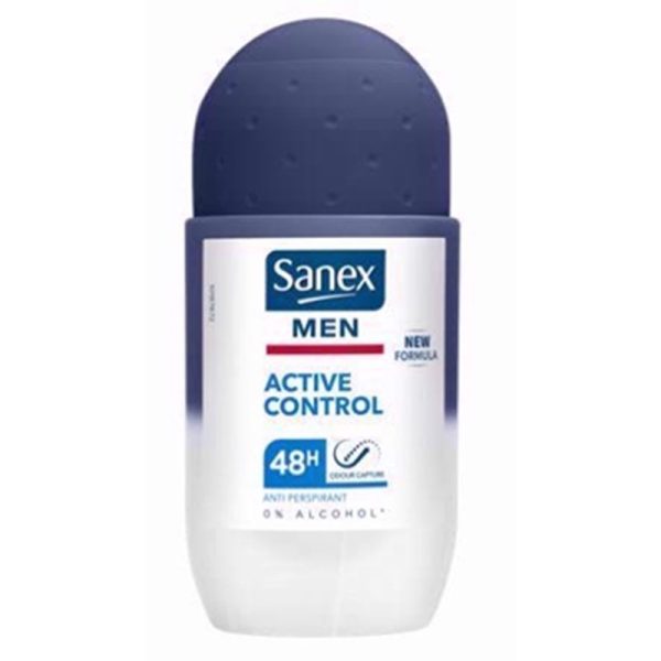 SANEX ROLL ON 50ML ACTIVE CONTROL MENS PACK OF 6