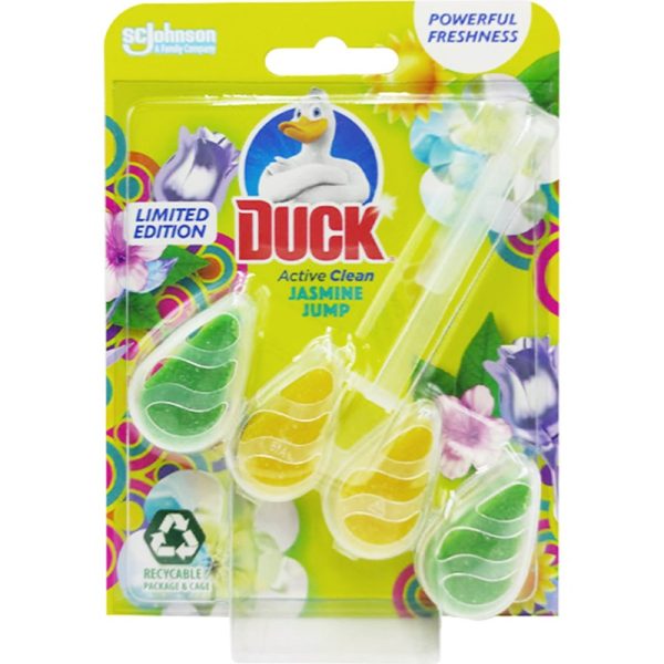 TOILET DUCK 5 IN 1 RIM BLOCK JASMINE JUMP PACK OF 8