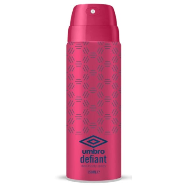 UMBRO DEO BODY SPRAY DEFIANT 150ML PACK OF 6