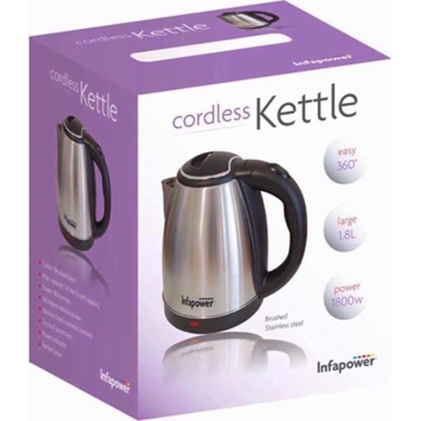 INFAPOWER CORDLESS KETTLE S/S 360