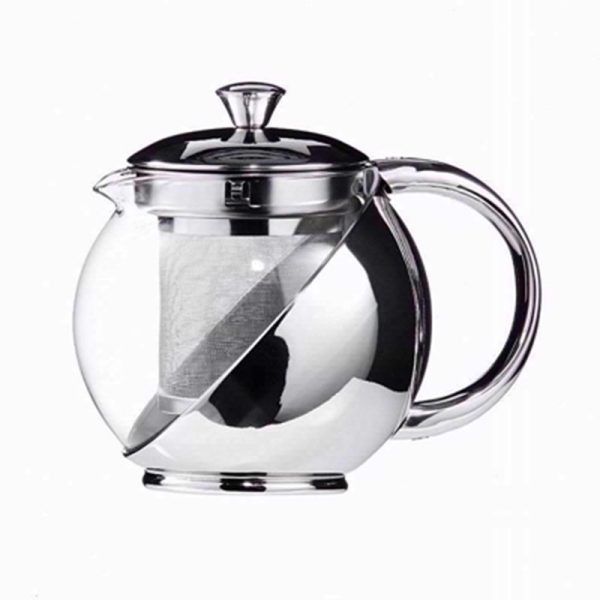 PREMIER STAINLESS STEEL & GLASS TEA POT