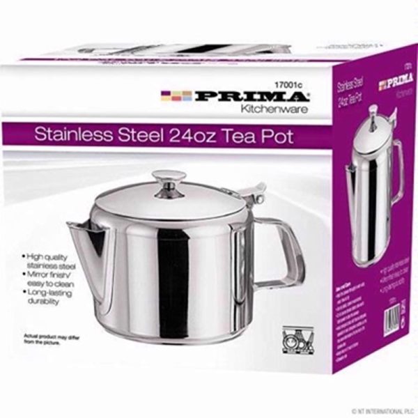 PRIMA STAINLESS STEEL TEA POT 24OZ 750ML