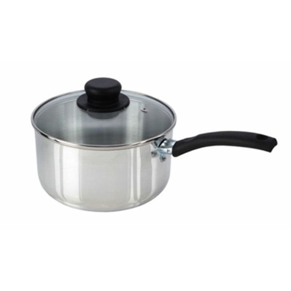 FIRST CHOICE POLISHED SAUCE PAN & LID 20CM