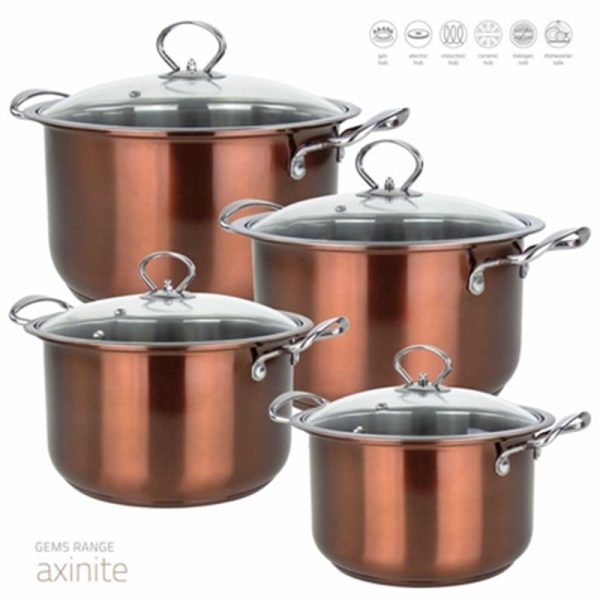 GEMS S/S STOCKPOT SET 4PC AXINITE