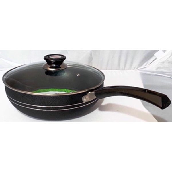 KARAHI WOK NONSTICK 20CM LONG HANDLE & LID