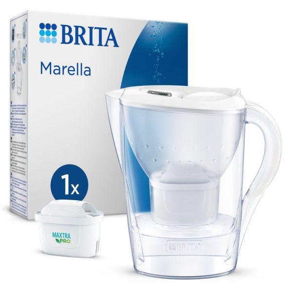 BRITA MARELLA WATER JUG WHITE 2.4LTR