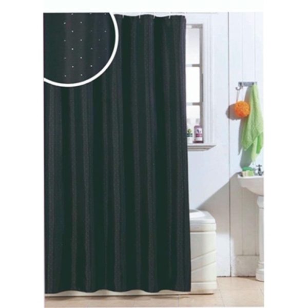 BLUE CANYON SHOWER CURTAIN DIAMANTE BLACK