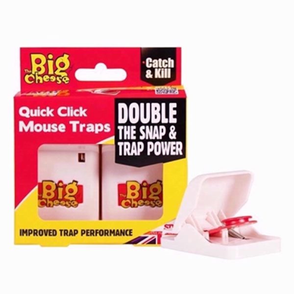 THE BIG CHEESE QUICK CLICK MOUSE TRAP PACK OF 2