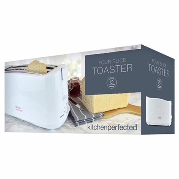 KITCHEN PERFECT 4 SLICE TOASTER WHITE 14.01