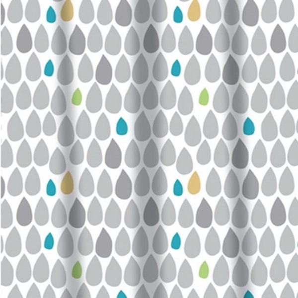 SABICHI PEVA SHOWER CURTAIN RAIN DROP