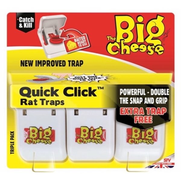 THE BIG CHEESE QUICK CLICK RAT TRAPS