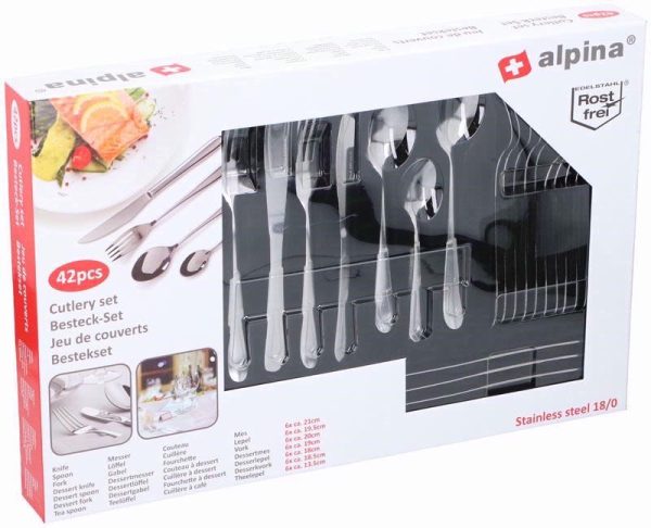 ALPINA 42PCS STAINLESS STEEL CUTLERY SET