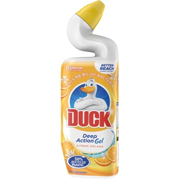 TOILET DUCK LIQUID CLEANER LEMON 750ML PACK OF 8