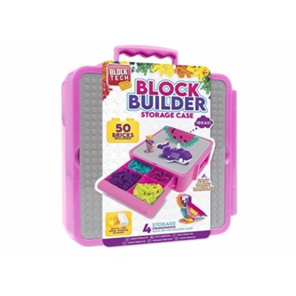 BUILDING BLOCKS STORAGE CASE PINK