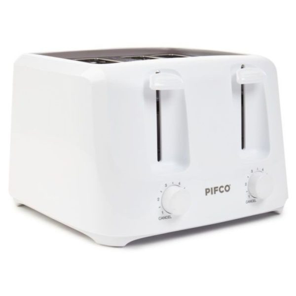 PIFCO 4 SLICE WHITE TOASTER