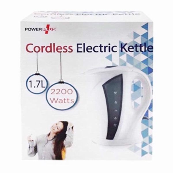 POWERPLUS 1.7LTR KETTLE WHITE CORDLESS