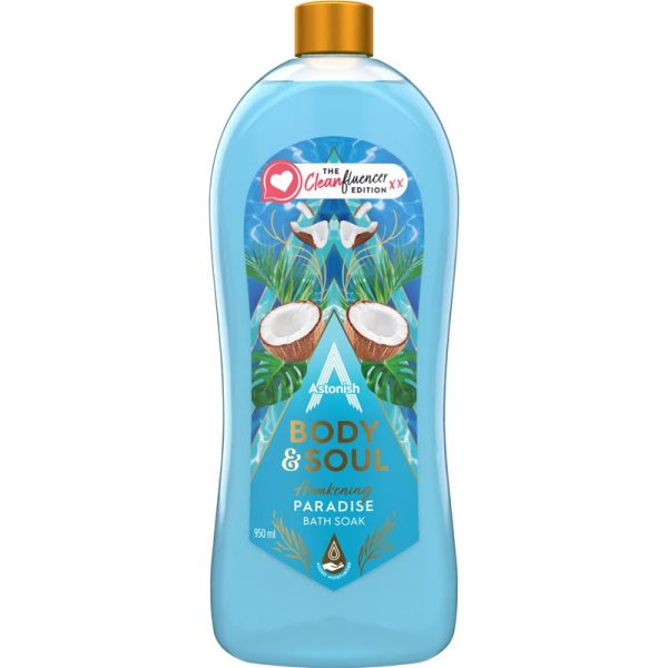 ASTONISH BODY & SOUL BATH SOAK PARADISE 950ML PACK OF 12