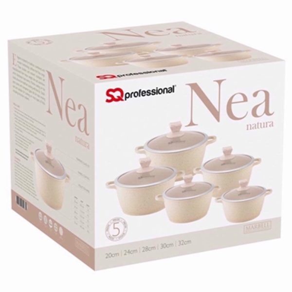 NEA DIECAST STOCKPOT MARBLE 5 SET CREAM