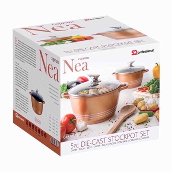 NEA DIECAST STOCKPOT SERAMIQ 5 SET CUPRUM