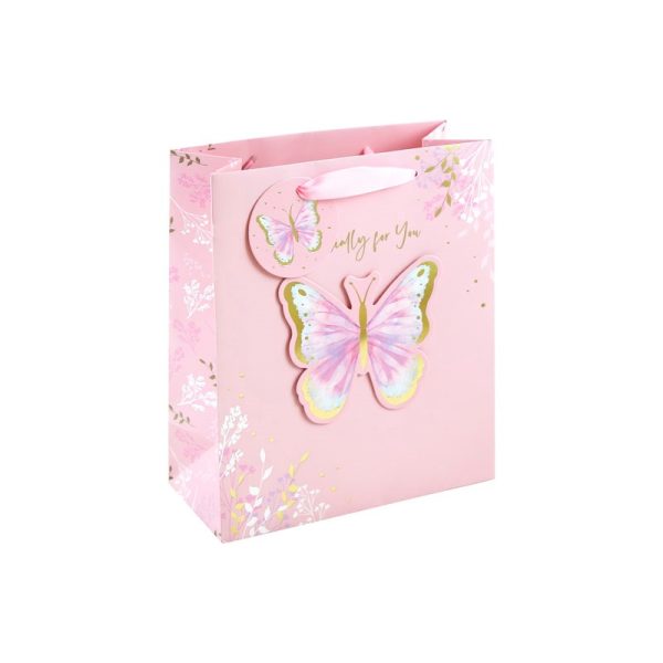 GIFT BAG BUTTERFLY MEDIUM PACK OF 6