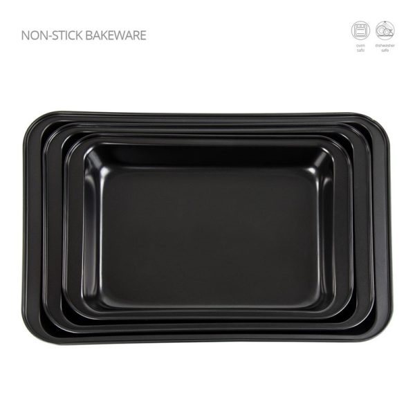 NONSTICK ROASTING TRAY SET 3PC 37.5 X 42.5 X 47.5