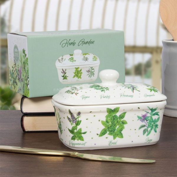 BUTTER DISH HERB GARDEN D0000