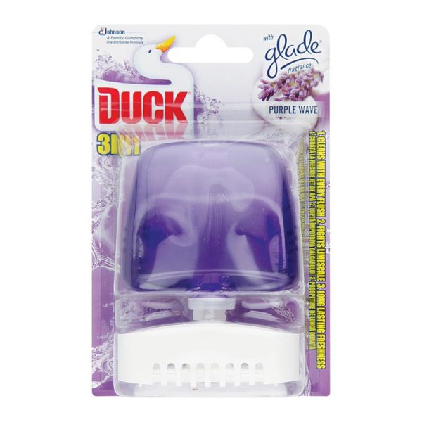 TOILET DUCK RIM BLOCK 55ML PURPLE WAVE PACK OF 6 N/