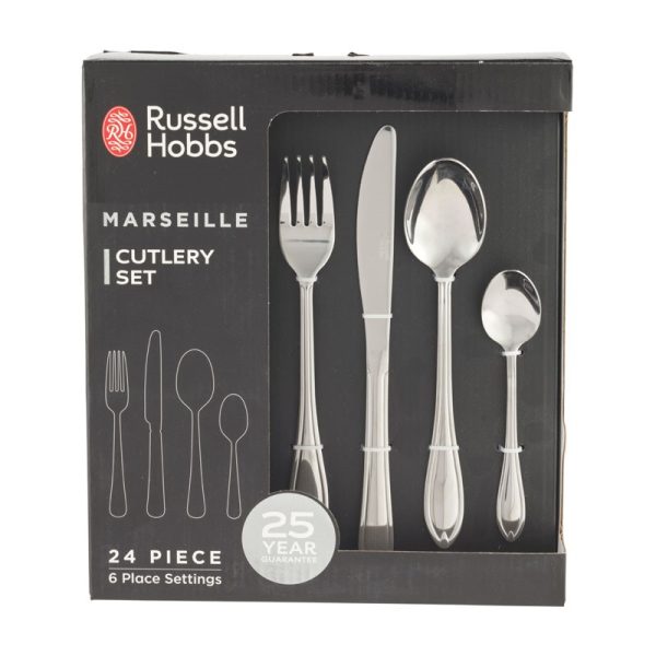 RUSSELL HOBBS MARSEILLE CUTLERY SET 24 PIECE