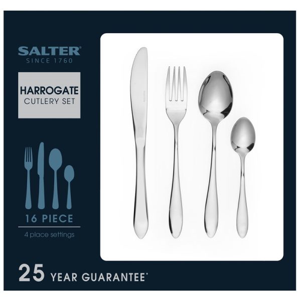 SALTER HARROGATE CUTLERY SET 16 PIECE