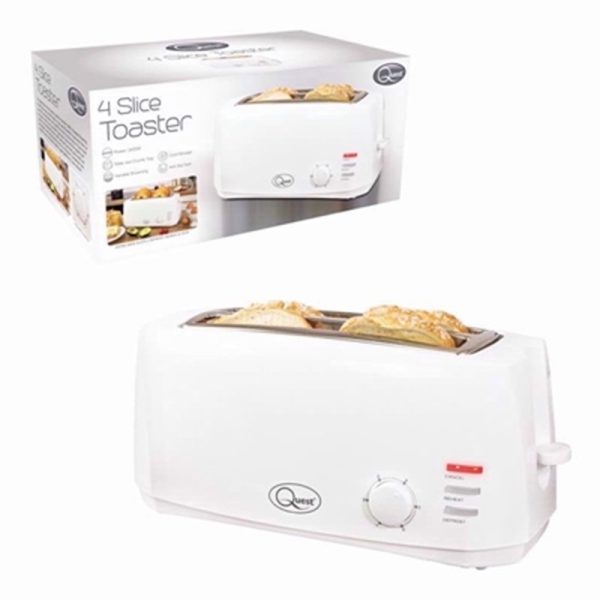 QUEST 4 SLICE TOASTER WHITE 35049