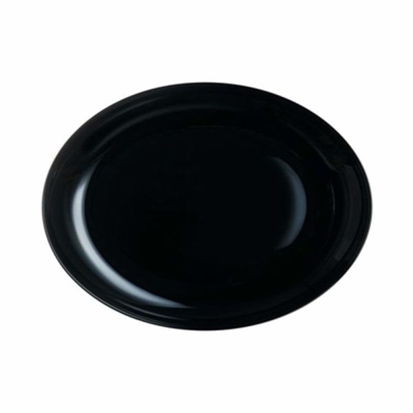 DIWALI BLACK OVAL DISH 25X33CM